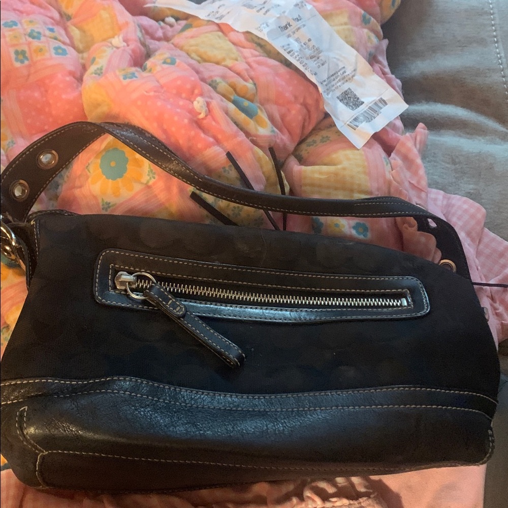 Vintage Coach Legacy East West Signature C Hobo Shoulder Bag